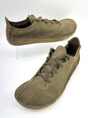Barefoot Vivo Sensus Leather Shoes Dark Olive Water Resistant Men Size US 10